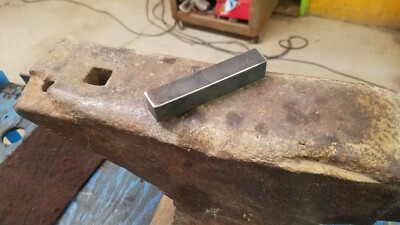  Blacksmith Hardy 1 piece 3/4 inch by 4 inch Square Stock Steel- forge-anvil.