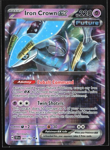 Pokemon Iron Crown ex 081/162 Temporal Forces Double Rare Holo NM - Bild 1 von 2