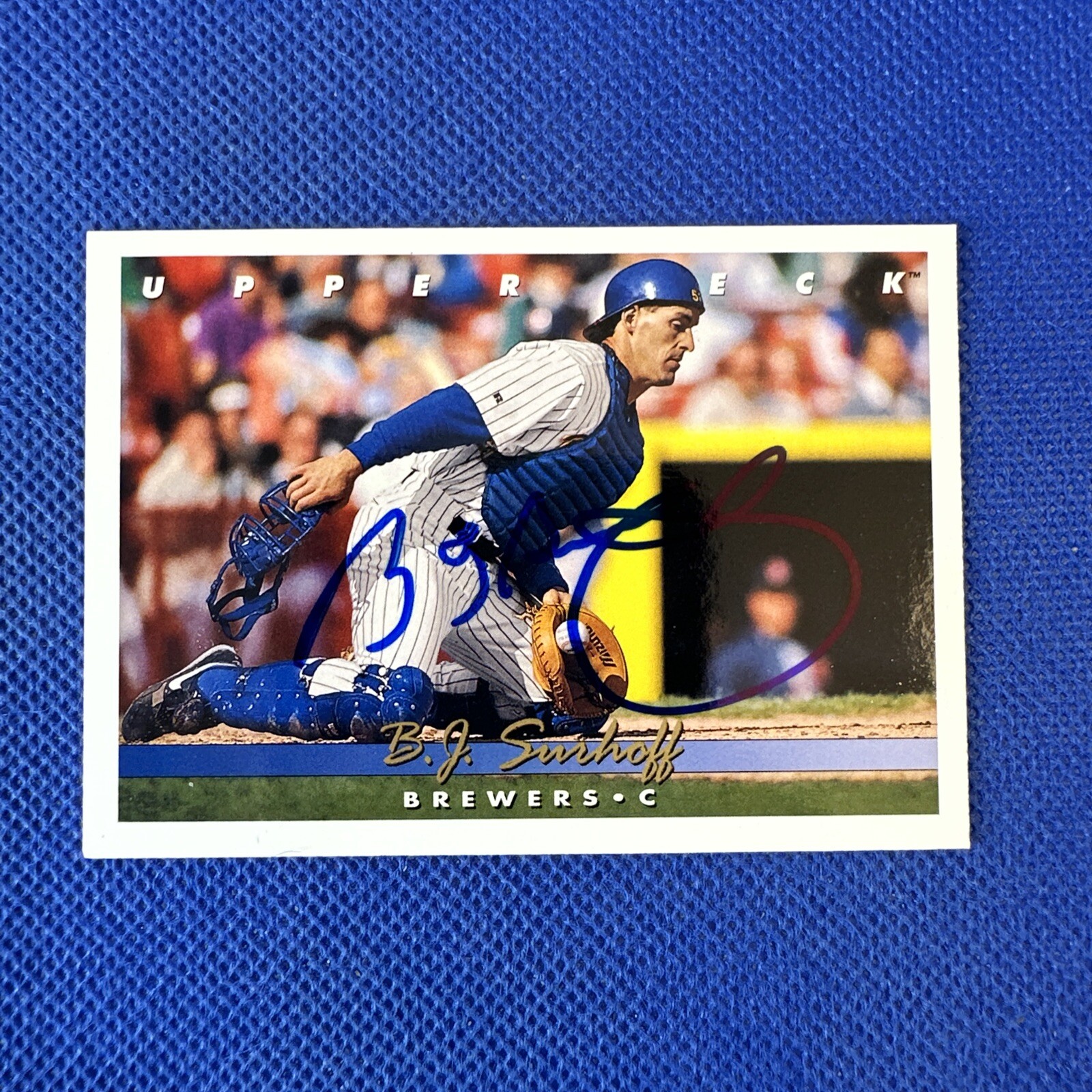 1993 Upper Deck B.J. Surhoff #102 Auto Signed Autograph Brewers | eBay