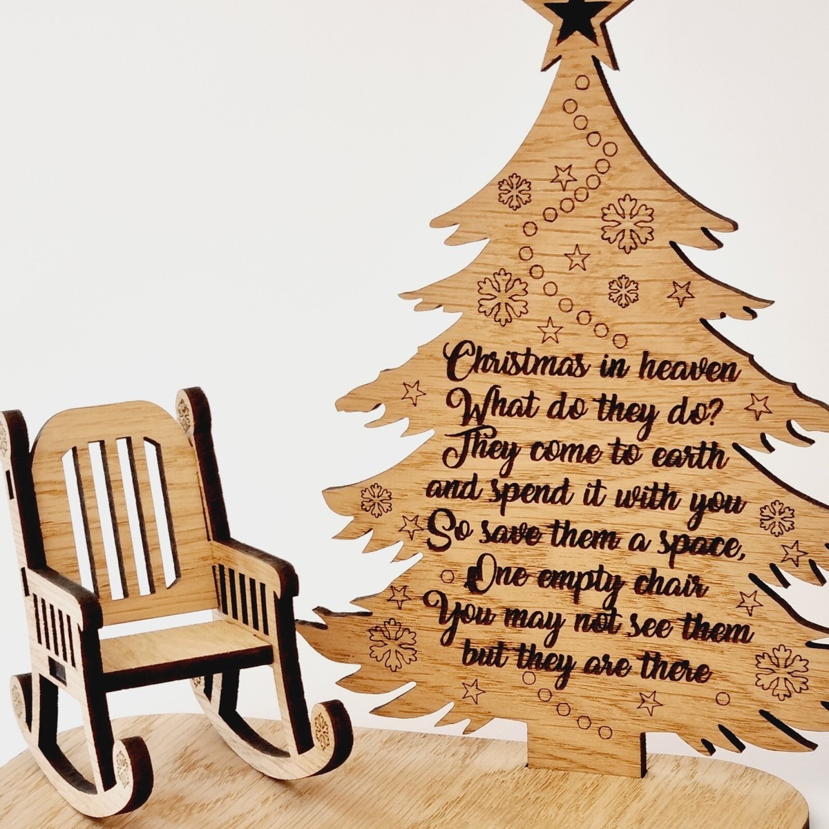 Christmas in heaven rocking chair ornament Outlet