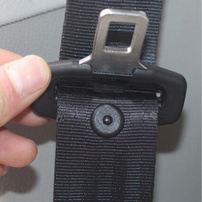 4X black Seat Belt Clip Buckle Holder Clip Retainer Stopper Rest Pin Universal