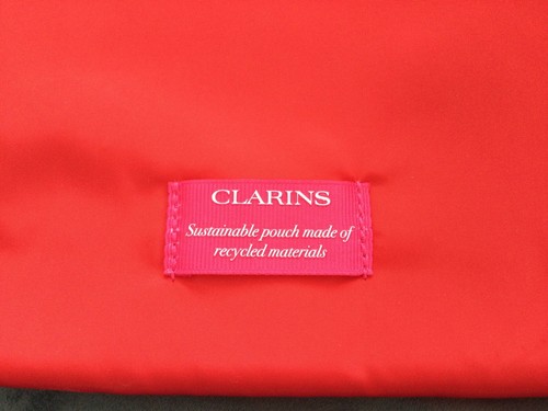 Clarins Makeup/Toiletry Bag - Pink and Red - Recycled Materials - Picture 3 of 6