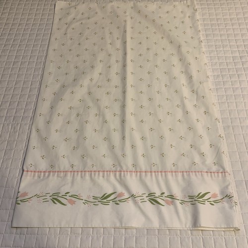 LAURA ASHLEY Castleberry Bed Skirt Twin Pink Floral, Standard Sham + Case Vtg - Picture 5 of 13