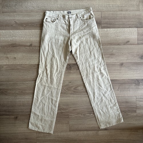 Dolce & Gabbana Beige Linen Cotton Pants Trousers Size EU48 US34