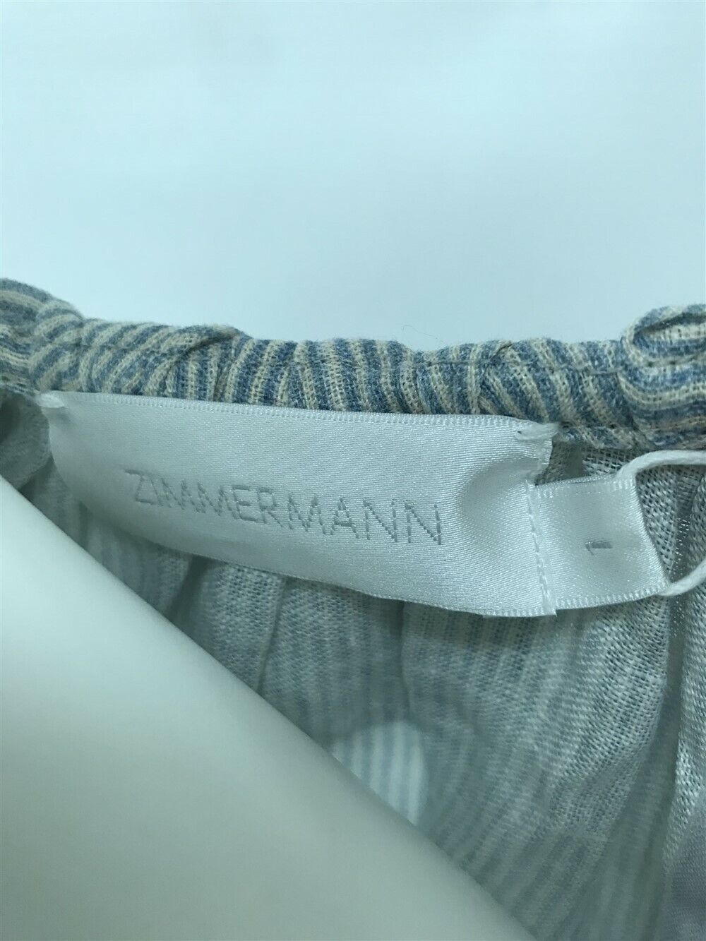 Zimmermann Tulsi Ash Stripe Blouse Size 1 / US Size 6 (2314TTUL)