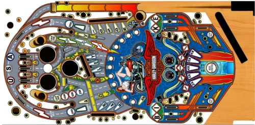 BALLY Harley Davidson Pinball Machine Playfield Overlay