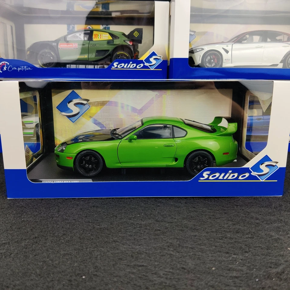 SOLIDO TOYOTA SUPRA MK-4 A80 SOLIDO WORKS GREEN 1993 1:18 NUOVO SCATOLA 2025 - Immagine 2 di 4