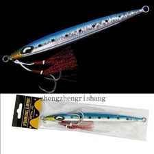 Slow Fall Pitch Fishing Lures Sinking Lead Metal Flat Jigs Jigging Bait Hook