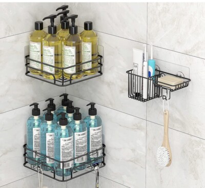 ''Rustproof Shower Caddy Corner - Keep Your Bath Essentials Neat and Tidy!   ''
