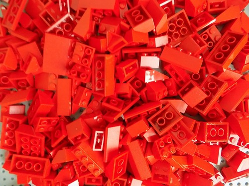 Lego Schrägsteine Dach modulare Burg Stadt Stadt Menge 50 zufällige Auswahl rot - Bild 7 von 10