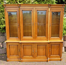 Kirschbaum Bibliothek Empire/Biedermeier Bücher Vitrine Glasschrank 2,3 x 2,5 m