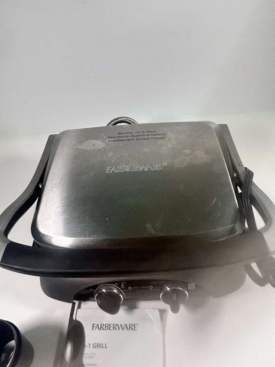 Farberware 4 in 1 Electric Panini Press S6205 Tested Works w