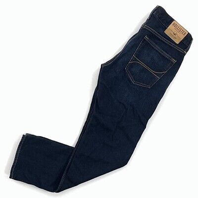 Hollister Mens Classic Straight Jeans Blue 5 Pocket Dark Hollister Mens Classic Straight Jeans Blue 5 Pocket Dark