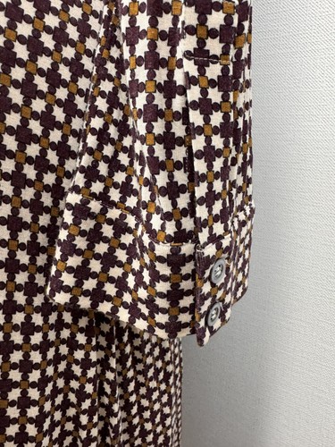 Weekend Max Mara Multicolor Polka Dot Long Sleeve Half Buttons Evening Dress XL - Imagen 17 de 21