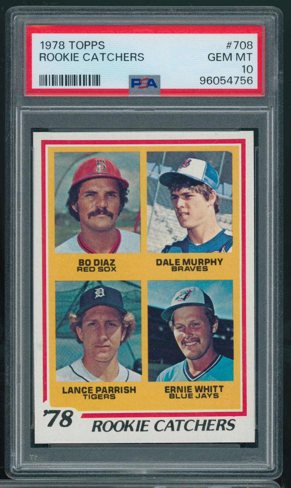 1978 TOPPS ROOKIE CATCHERS CARD #708 DALE MURPHY PSA 10 GEM MINT LOW POP C7