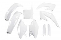 Kunststoff Verkleidung Kit Honda Cr 125 / 250 2005 - 2007 Weiß Ufo Plast Full