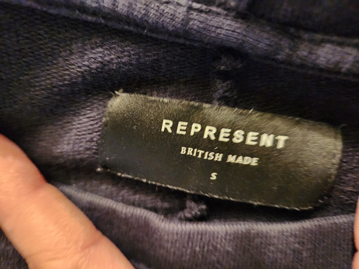 Represent Co Shirt Black Blank Small Oversized Vintage British 