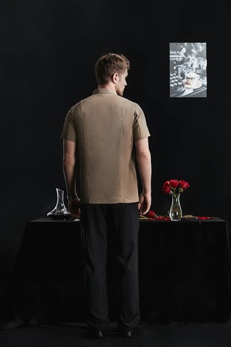 Kitchen Jacket Catering Uniform Short Sleeve Chef Clothes Restaurant Workwear - Picture 20 of 31