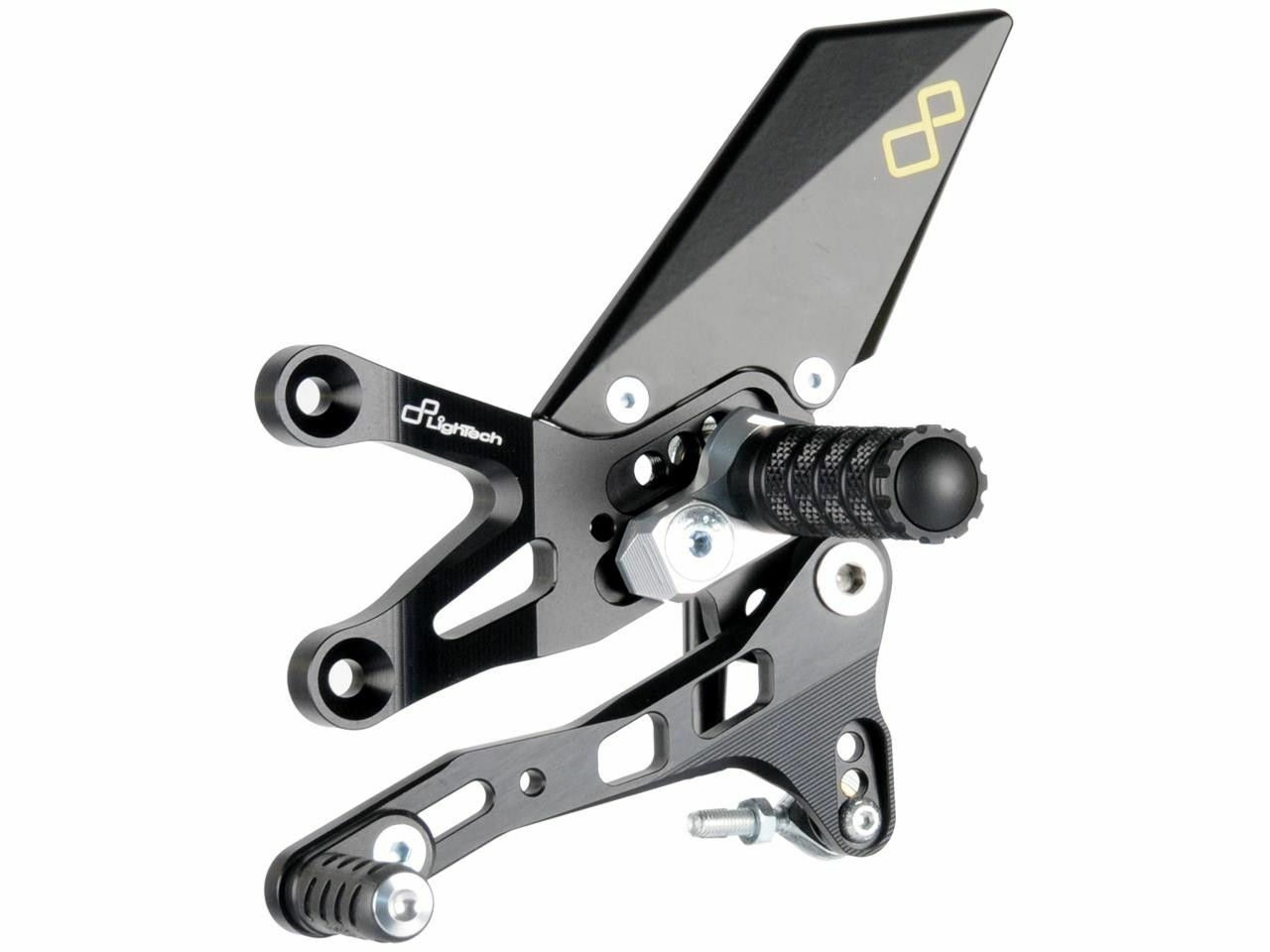 Pedane Fisso LIGHTECH Del Cambio Standard Nero Aprilia RSV4 - Nuovo