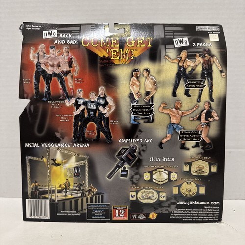 Jakks Pacific 2002 Icon vs Icon nWo Hollywood Hulk Hogan & The Rock 2 Pack - Picture 6 of 15
