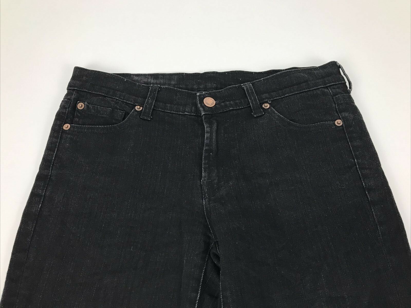 Witchery Size 10 Jeans Black Tapered Leg Mid Rise Str… Gem