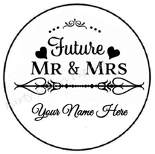 FUTURE MR MRS PERSONALIZED WEDDING ENVELOPE SEALS LABELS STICKERS PARTY FAVORS