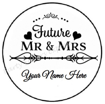 FUTURE MR MRS PERSONALIZED WEDDING ENVELOPE SEALS LABELS STICKERS PARTY FAVORS