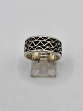 Sterling 925 Patterned Band Ring Size 5