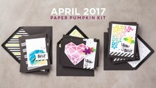 Stampin Up Paper Pumpkin A Sara Thing 04/2017 Card Projects Kit Open Complete