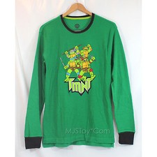 NEW Nickelodeon TMNT Ninja Turtle Mens Thermal Long Undewear Pajama Top Green
