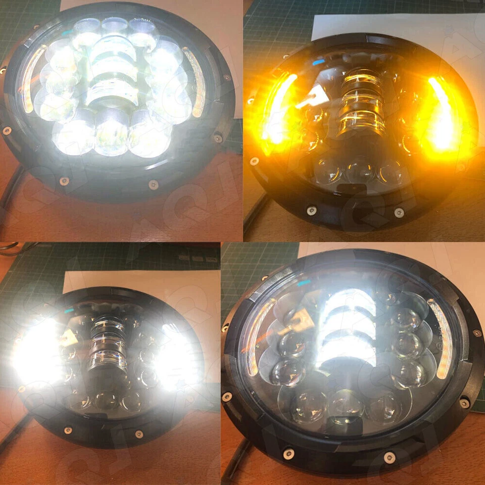 7" Inch Motorcycle LED Projector Headlights Headlamp For Triumph Bonneville T100 - Image 2 of 4