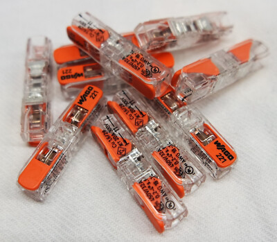 WAGO 221-2411 Verbindungsklemme 10 Stück flexibel: 0.14-4mm² starr: 0.2-4mm²