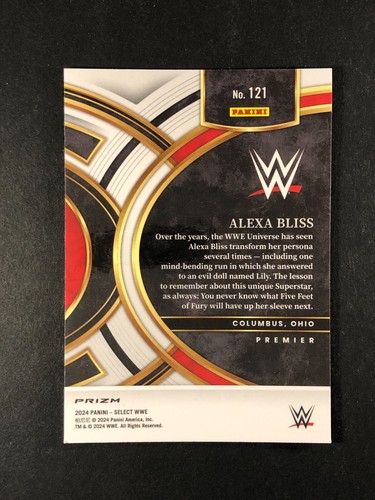 Alexa Bliss 2024 Panini Select WWE Premier Level #121 Orange Flash Prizm - Picture 2 of 2