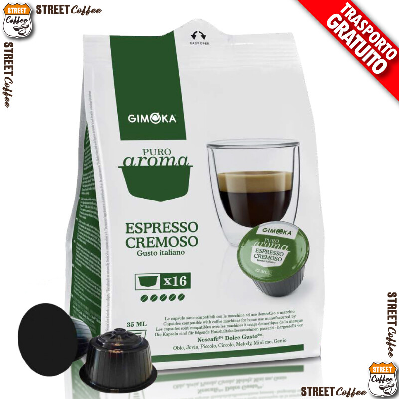 64 Cialde Capsule Caffe Gimoka Cremoso Nescafè Compatible Dolce Gusto *