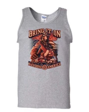 Firefighter Backbone of America Tank Top FD Fire And Rescue Hero Sleeveless