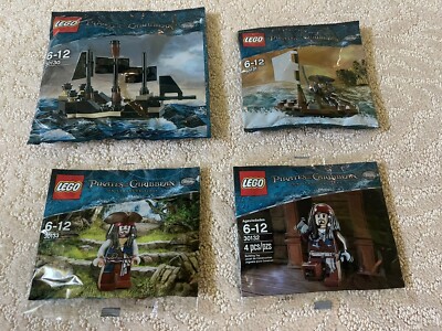 LEGO 30130 30131 30132 30133 PIRATES of CARIBBEAN Jack Sparrow Polybags RARE New