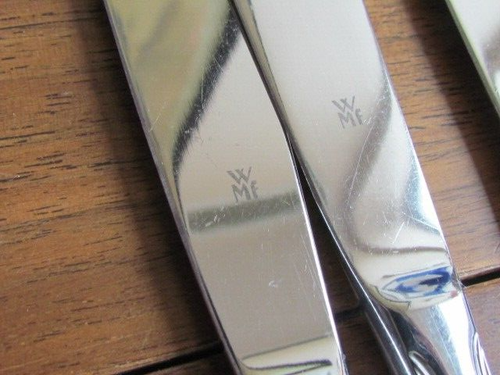 WMF Cromargan Contour Stainless 7 Set lot Dinner Knife 8 1/4" Glossy - Picture 6 of 6