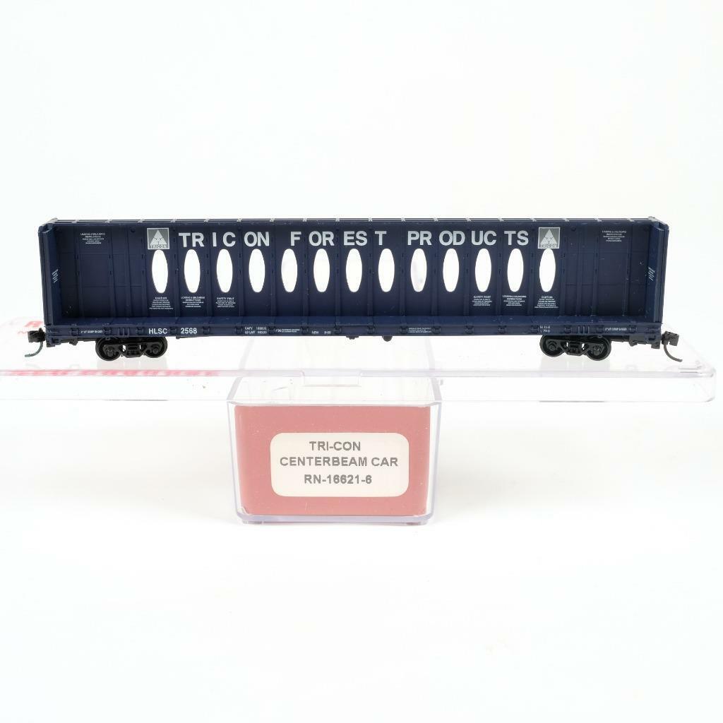 Red Caboose Tricon Forest Products HLSC 73' Centerbeam Car RN-16621-6 N Scale
