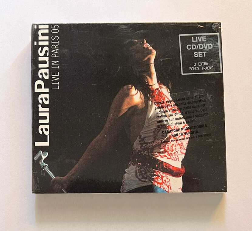 LAURA PAUSINI "LIVE IN PARIS 05" RARO BOX LIVE CD\DVD SET FUORI CALOGO SIGILLATO