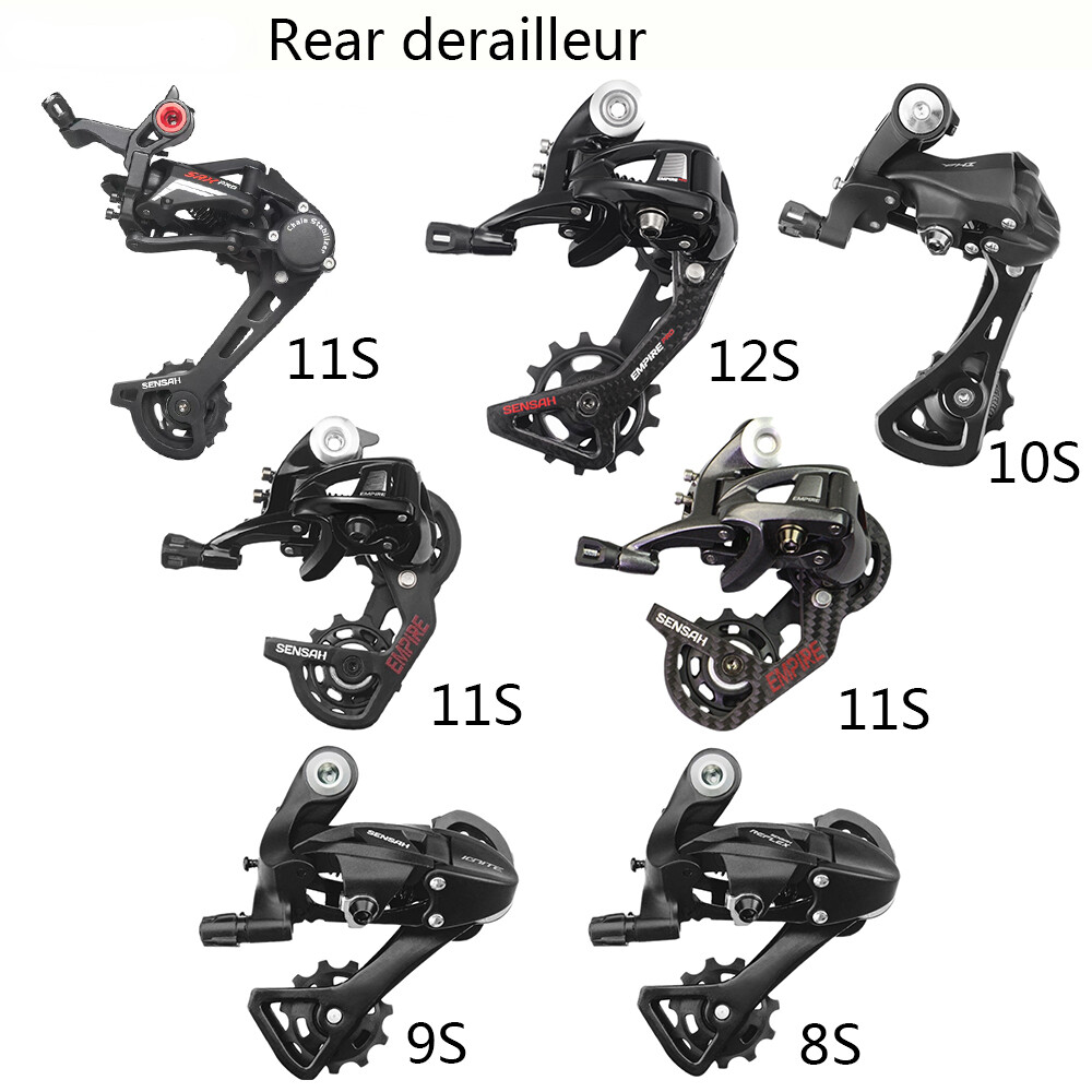 Dérailleur Arrière Stratec RL070 – Double, Noir/rouge, Pour Vélo Route, Neuf