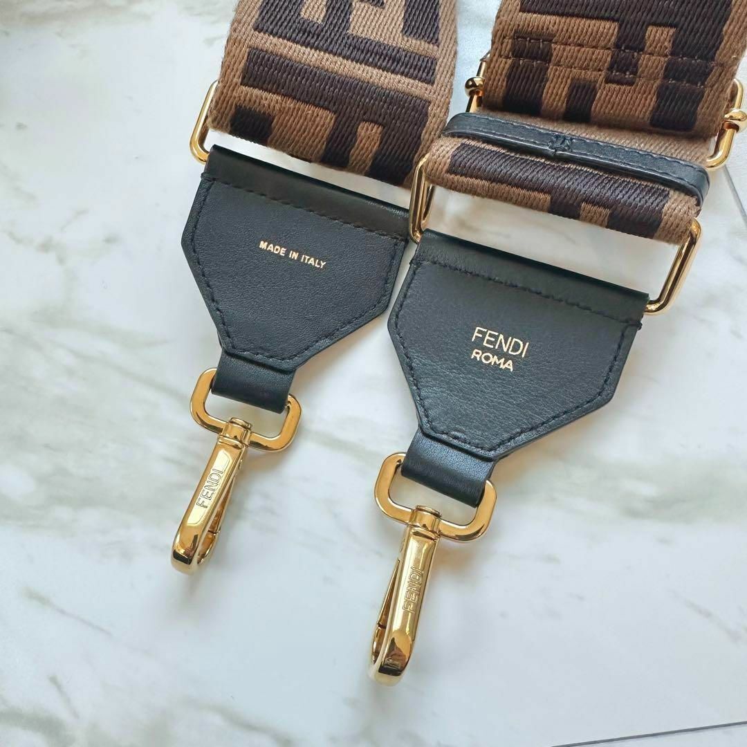 FENDI Strap You Shoulder Strap Zucca Pattern Brown Women FENDI Strap You Shoulder Strap Zucca Pattern Brown Women
