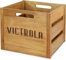 Wooden Crate - Table Top Album Holder and Organizer for All Records, Holds ov...