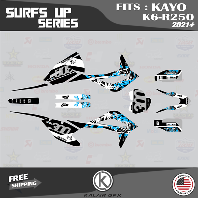 Graphics Kit for KAYO K6-R 250 Dirt Bike (2021+) Surfs-up Series