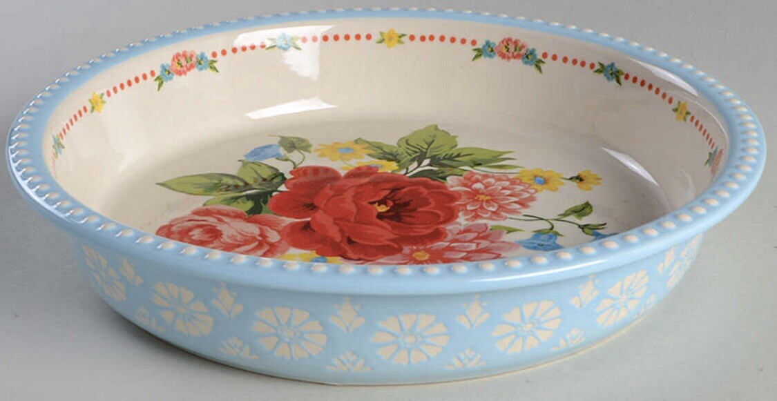 The Pioneer Woman SWEET ROSE 10 Inch PIE BAKING (DISH) PLATE