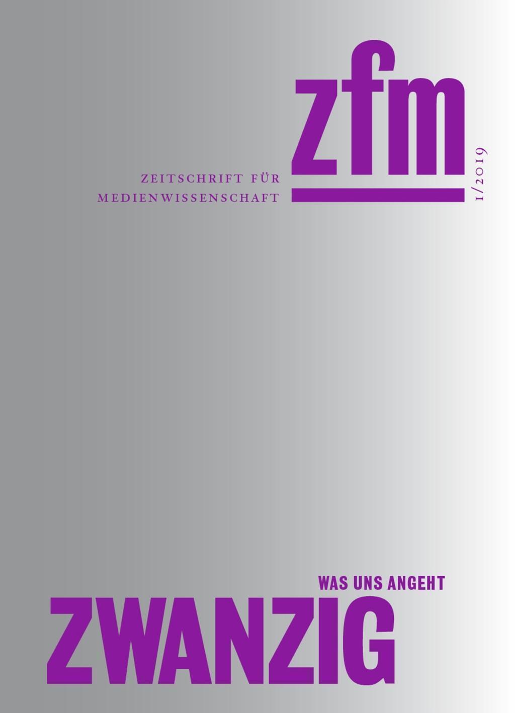 Thumbnail - Gesellschaft Für Medienwissenschaft | Zeitschrift Für