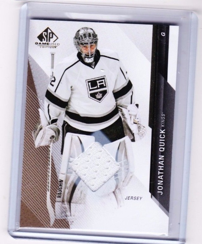 14-15 2014-15 SP GAME USED JONATHAN QUICK GOLD JERSEY 41 LOS ANGELES KINGS