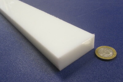 HDPE White Bar 3/4'' Thick x 2.00'' Wide x 48'' Long