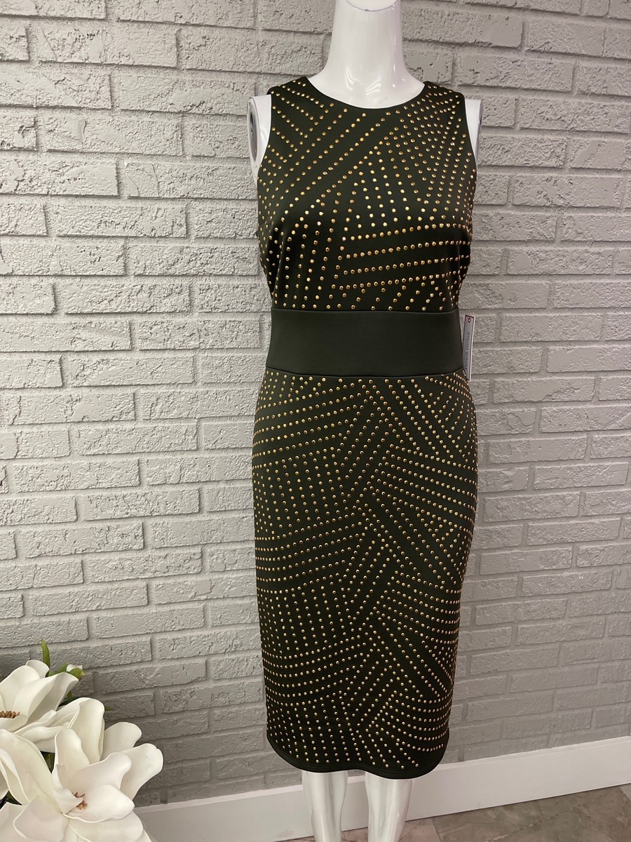 bisou bisou gold sequin dress Michele Sleeveless Bohbot Studded Size 6 NWT MerchCategory2:CHILDRENSWEAR