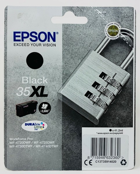 Epson T3591 35XL C13T35914010 Original Schwarz Xl Workforce Pro WF-4720/4725-image
