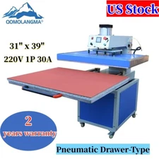 Qomolangma 31 x 39" Pneumatic Drawer Type Large Format Heat Press 220V 1P 30A US